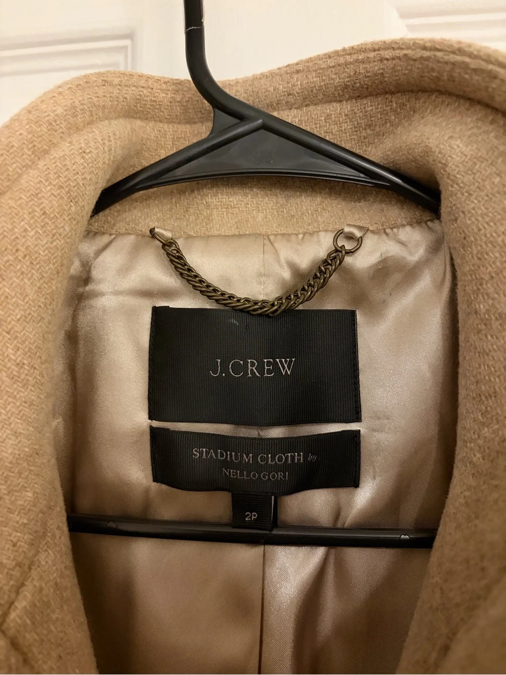 J.Crew Stadium Cloth Cocoon Nello Gori City Coat Camel 2 Petite
